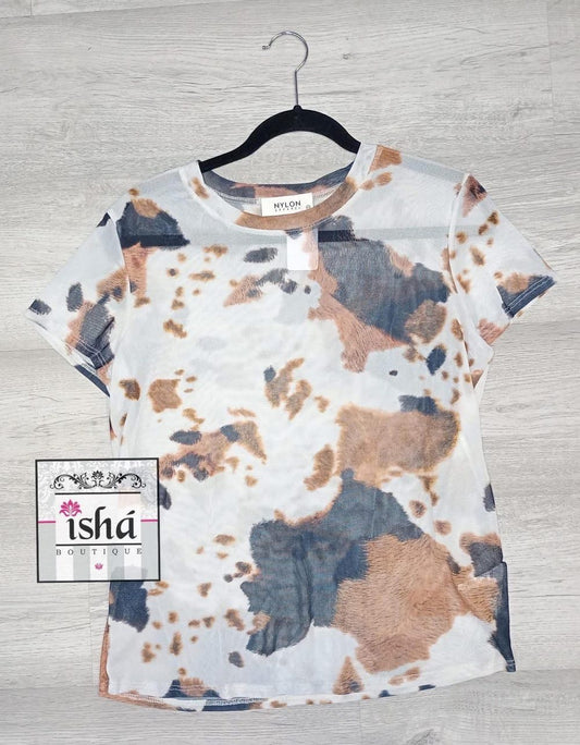 T SHIRT NYLON APPAREL vaca transparente