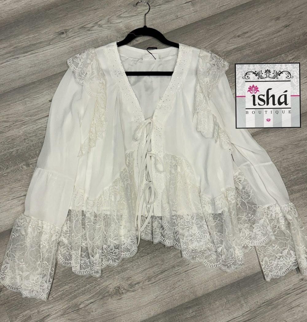 ENSAMBLE GALITA blanco encaje olanes