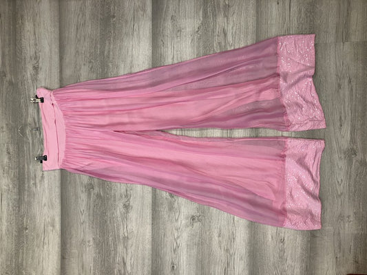 PANTALON NT rosa seda btm lentejuela