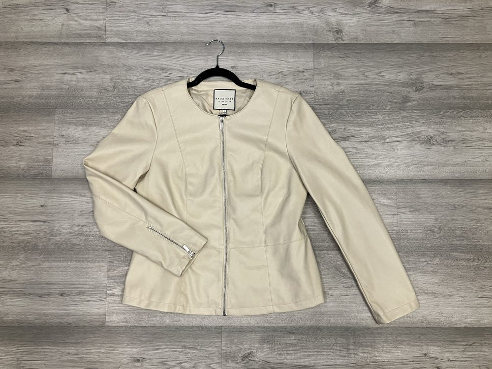 SACO BAGATELLE ivory piel