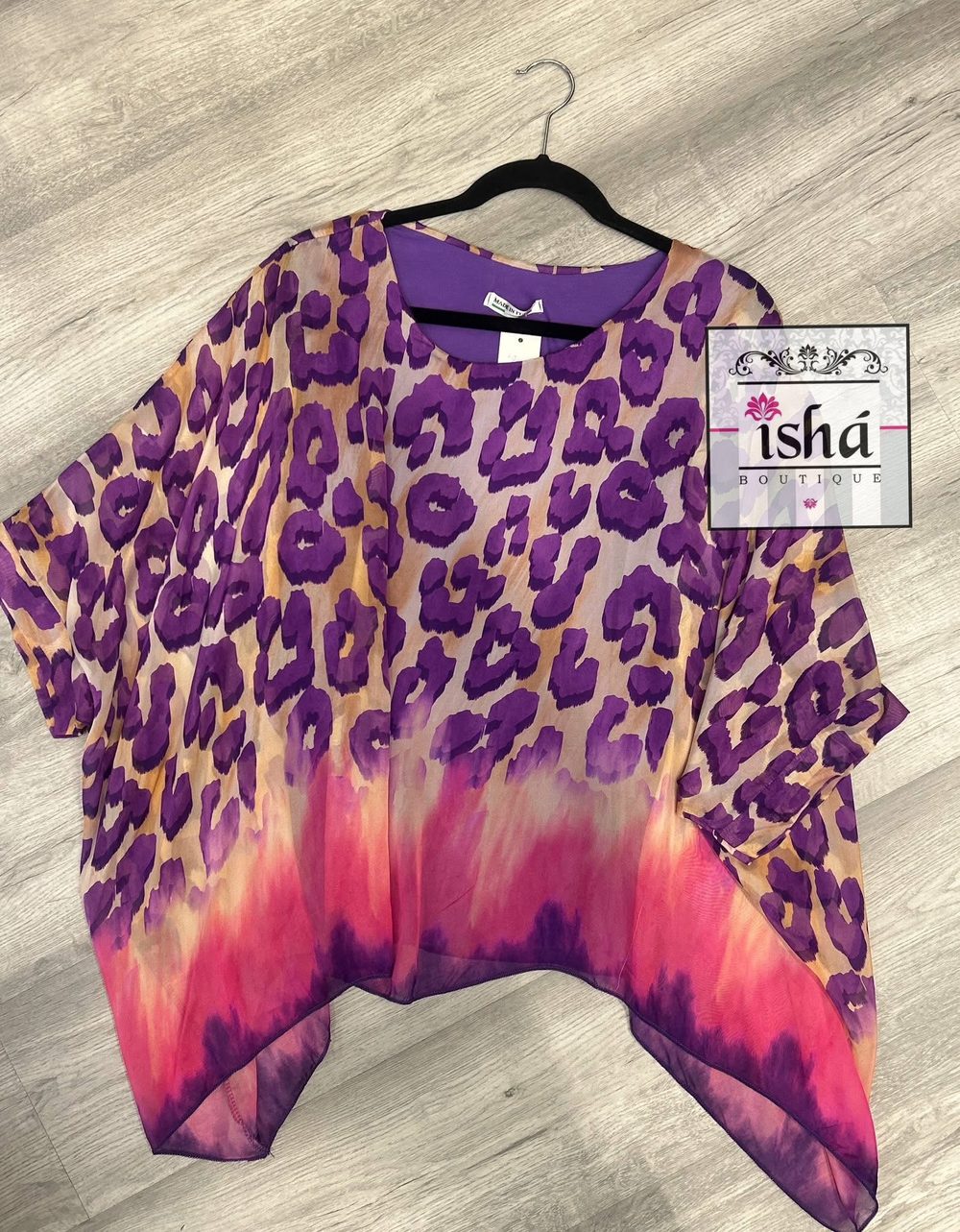 BLUSA ITALIANA morada rosa an print