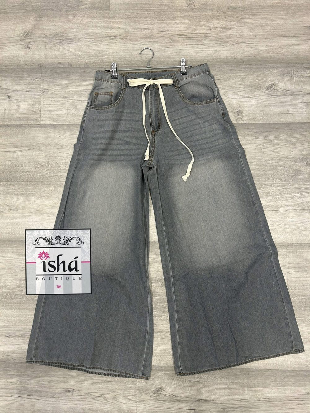 PANTALONES grises mezclilla delgada