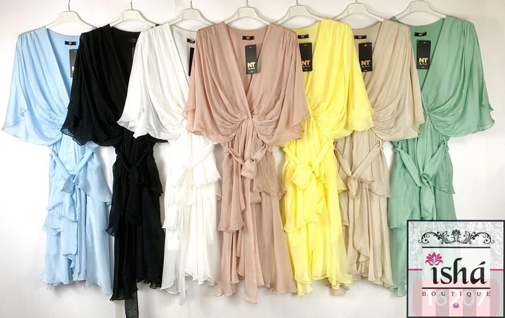 VESTIDO NT amarillo o menta BLL CORTO