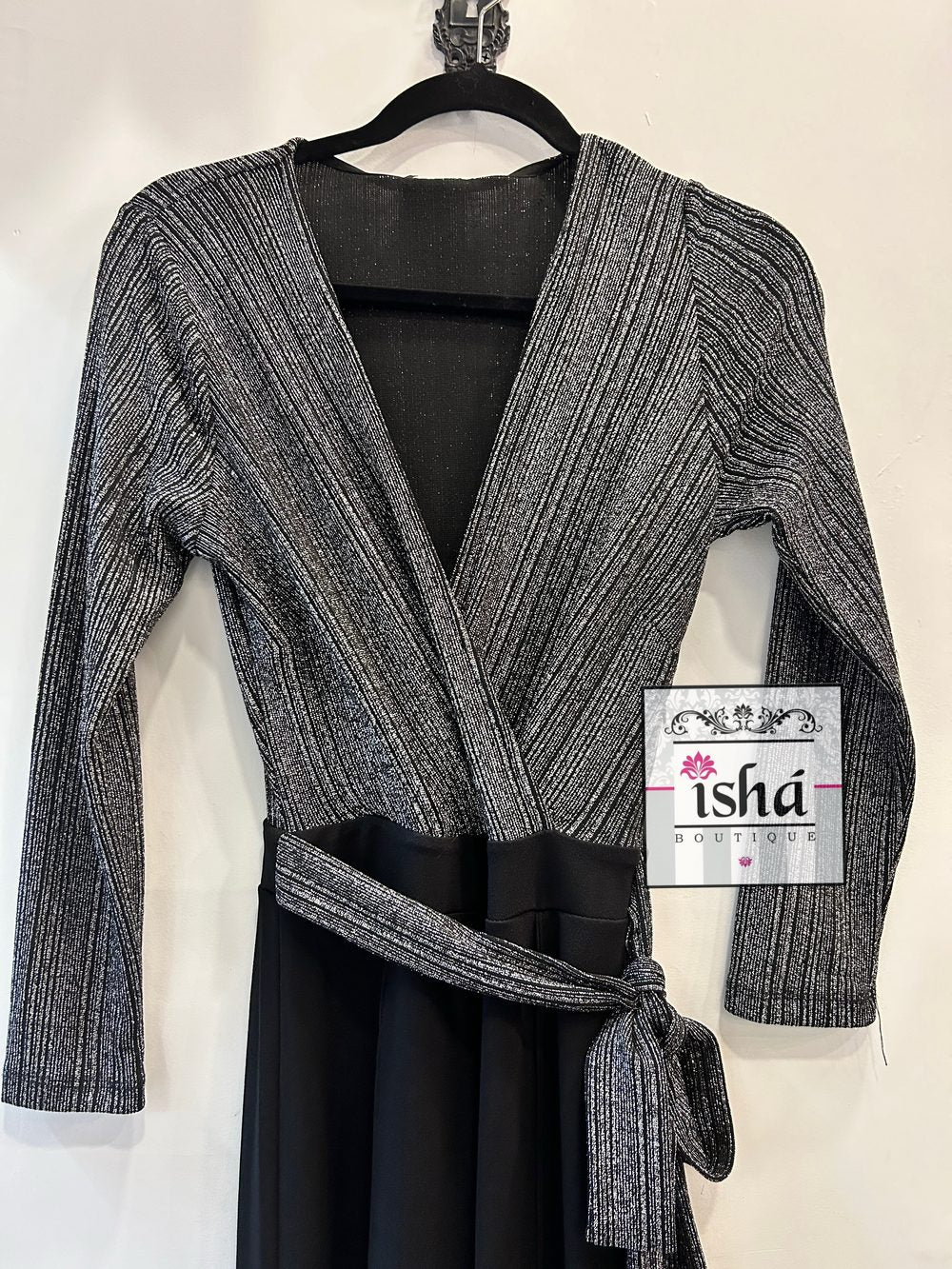 JUMPSUIT VALENTINE negro top lycra plata inn