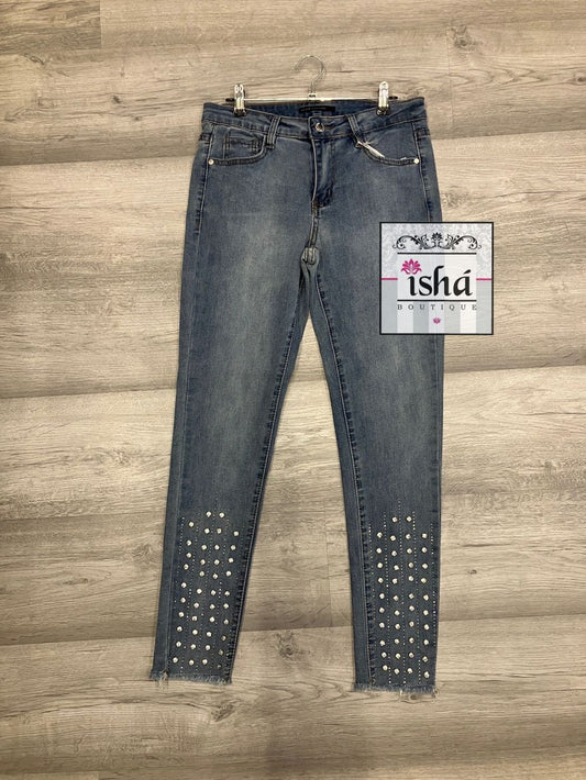 JEANS DENIM COUTURE skinny piedras